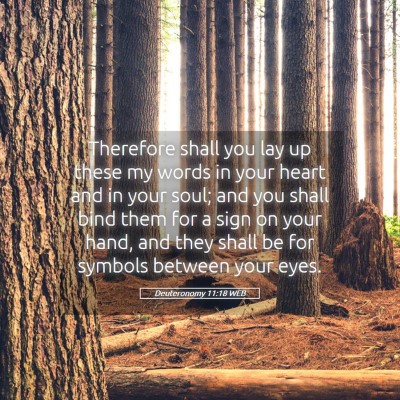 Picture 05 - Deuteronomy 11:18 WEB - Therefore shall you lay up these my words in your - Bible Verse Picture