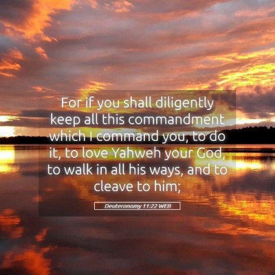 Picture 05 - Deuteronomy 11:22 WEB - For if you shall diligently keep all this - Bible Verse Picture