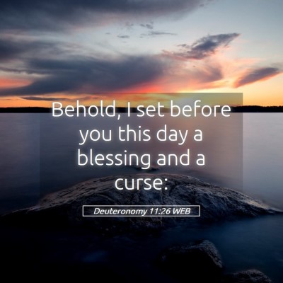 Picture 05 - Deuteronomy 11:26 WEB - Behold, I set before you this day a blessing and - Bible Verse Picture