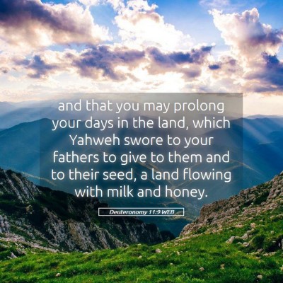 Picture 05 - Deuteronomy 11:9 WEB - and that you may prolong your days in the land, - Bible Verse Picture