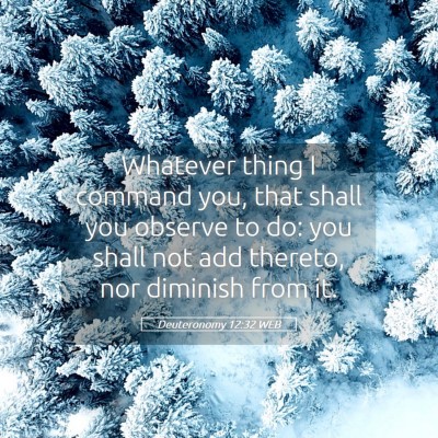 Picture 05 - Deuteronomy 12:32 WEB - Whatever thing I command you, that shall you - Bible Verse Picture