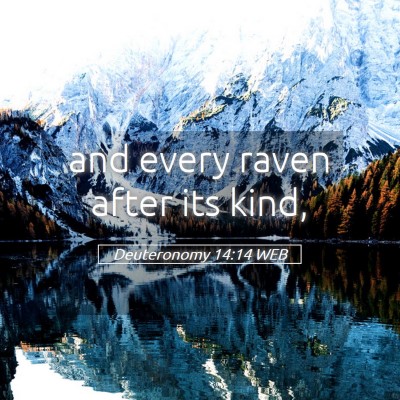Picture 05 - Deuteronomy 14:14 WEB - and every raven after its - Bible Verse Picture