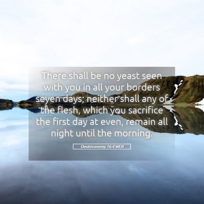 Picture 05 - Deuteronomy 16:4 WEB - There shall be no yeast seen with you in all your - Bible Verse Picture