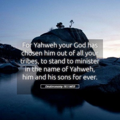 Picture 05 - Deuteronomy 18:5 WEB - For Yahweh your God has chosen him out of all - Bible Verse Picture