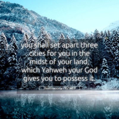 Picture 05 - Deuteronomy 19:2 WEB - you shall set apart three cities for you in the - Bible Verse Picture