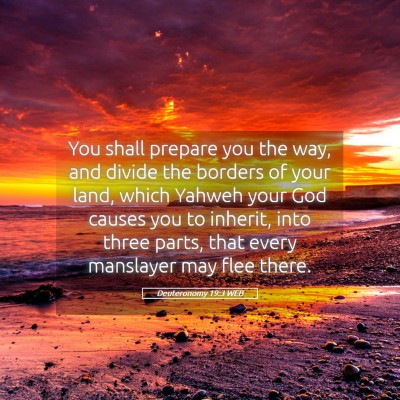 Picture 05 - Deuteronomy 19:3 WEB - You shall prepare you the way, and divide the - Bible Verse Picture
