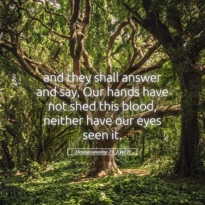 Picture 05 - Deuteronomy 21:7 WEB - and they shall answer and say, Our hands have not - Bible Verse Picture
