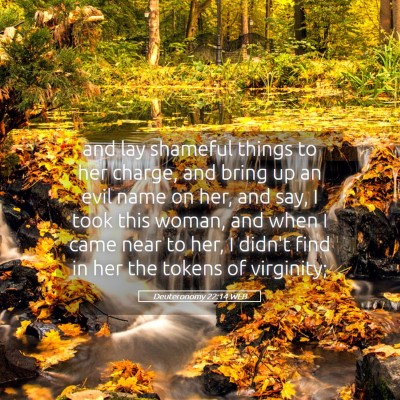 Picture 05 - Deuteronomy 22:14 WEB - and lay shameful things to her charge, and bring - Bible Verse Picture