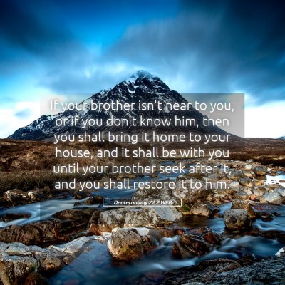 Picture 05 - Deuteronomy 22:2 WEB - If your brother isn't near to you, or if you - Bible Verse Picture