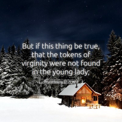 Picture 05 - Deuteronomy 22:20 WEB - But if this thing be true, that the tokens of - Bible Verse Picture