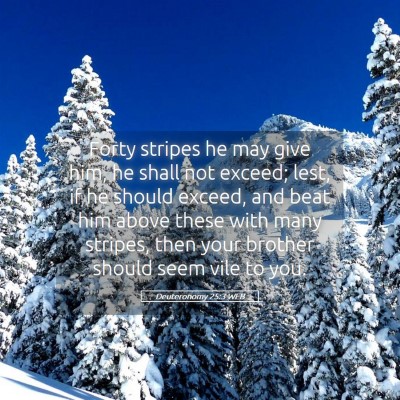 Picture 05 - Deuteronomy 25:3 WEB - Forty stripes he may give him, he shall not - Bible Verse Picture
