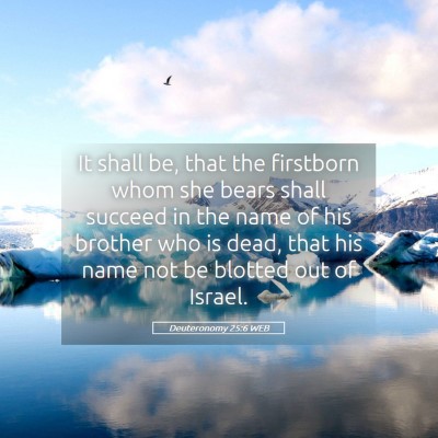 Picture 05 - Deuteronomy 25:6 WEB - It shall be, that the firstborn whom she bears - Bible Verse Picture