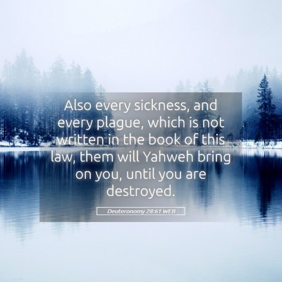 Picture 05 - Deuteronomy 28:61 WEB - Also every sickness, and every plague, which is - Bible Verse Picture