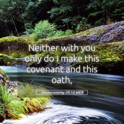 Picture 05 - Deuteronomy 29:14 WEB - Neither with you only do I make this covenant and - Bible Verse Picture
