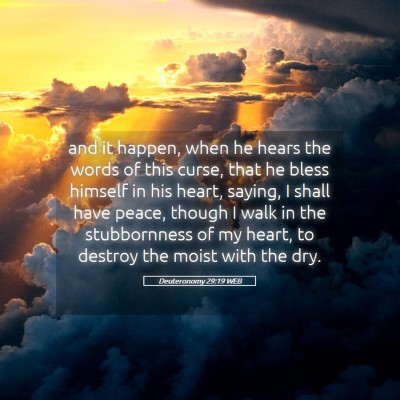 Picture 05 - Deuteronomy 29:19 WEB - and it happen, when he hears the words of this - Bible Verse Picture
