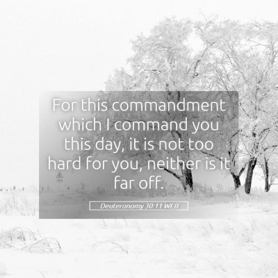 Picture 05 - Deuteronomy 30:11 WEB - For this commandment which I command you this - Bible Verse Picture