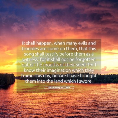 Picture 05 - Deuteronomy 31:21 WEB - It shall happen, when many evils and troubles are - Bible Verse Picture