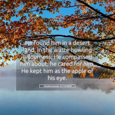 Picture 05 - Deuteronomy 32:10 WEB - He found him in a desert land, In the waste - Bible Verse Picture