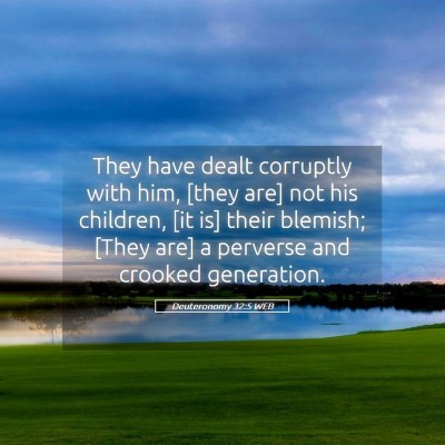 Picture 05 - Deuteronomy 32:5 WEB - They have dealt corruptly with him, [they are] - Bible Verse Picture