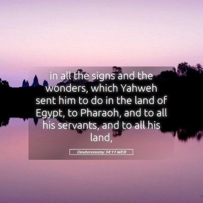 Picture 05 - Deuteronomy 34:11 WEB - in all the signs and the wonders, which Yahweh - Bible Verse Picture