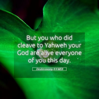 Picture 05 - Deuteronomy 4:4 WEB - But you who did cleave to Yahweh your God are - Bible Verse Picture