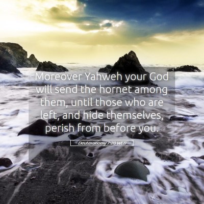 Picture 05 - Deuteronomy 7:20 WEB - Moreover Yahweh your God will send the hornet - Bible Verse Picture