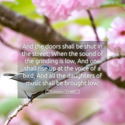 Picture 05 - Ecclesiastes 12:4 WEB - And the doors shall be shut in the street; When - Bible Verse Picture