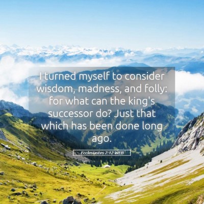 Picture 05 - Ecclesiastes 2:12 WEB - I turned myself to consider wisdom, madness, and - Bible Verse Picture