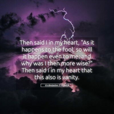 Picture 05 - Ecclesiastes 2:15 WEB - Then said I in my heart, 