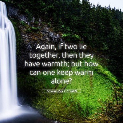 Picture 05 - Ecclesiastes 4:11 WEB - Again, if two lie together, then they have - Bible Verse Picture
