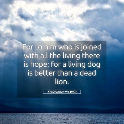 Picture 05 - Ecclesiastes 9:4 WEB - For to him who is joined with all the living - Bible Verse Picture