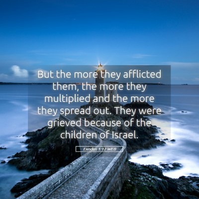 Picture 05 - Exodus 1:12 WEB - But the more they afflicted them, the more they - Bible Verse Picture
