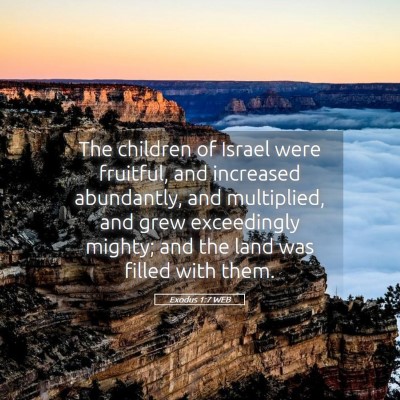 Picture 05 - Exodus 1:7 WEB - The children of Israel were fruitful, and - Bible Verse Picture
