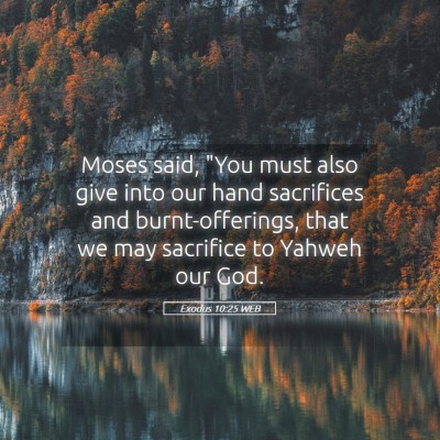 Picture 05 - Exodus 10:25 WEB - Moses said, 