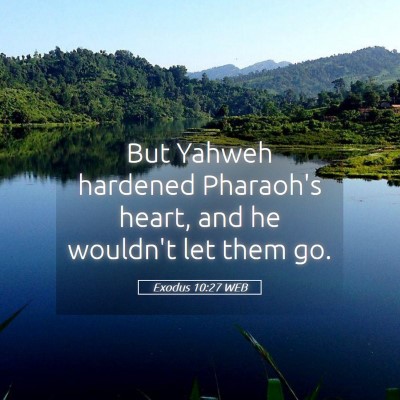 Picture 05 - Exodus 10:27 WEB - But Yahweh hardened Pharaoh's heart, and he - Bible Verse Picture