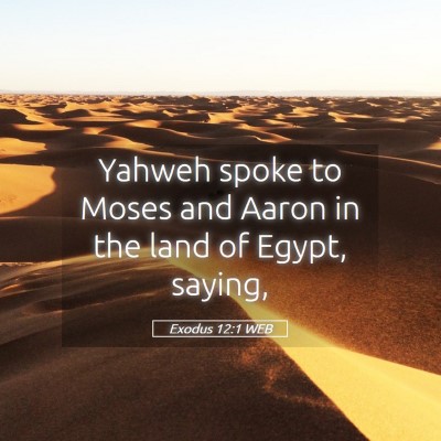 Picture 05 - Exodus 12:1 WEB - Yahweh spoke to Moses and Aaron in the land of - Bible Verse Picture