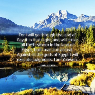 Picture 05 - Exodus 12:12 WEB - For I will go through the land of Egypt in that - Bible Verse Picture