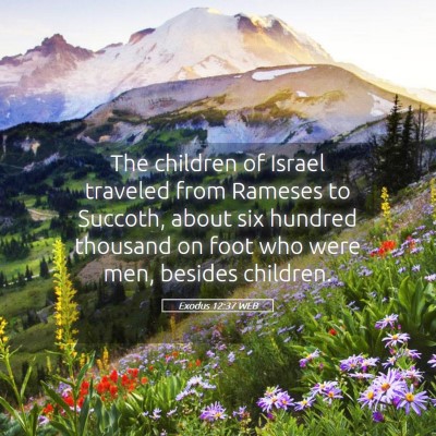 Picture 05 - Exodus 12:37 WEB - The children of Israel traveled from Rameses to - Bible Verse Picture