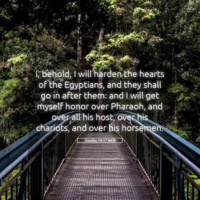 Picture 05 - Exodus 14:17 WEB - I, behold, I will harden the hearts of the - Bible Verse Picture