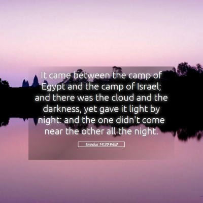 Picture 05 - Exodus 14:20 WEB - It came between the camp of Egypt and the camp of - Bible Verse Picture