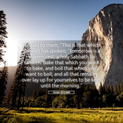 Picture 05 - Exodus 16:23 WEB - He said to them, 