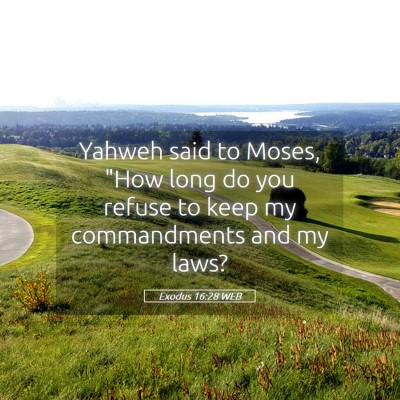 Picture 05 - Exodus 16:28 WEB - Yahweh said to Moses, 