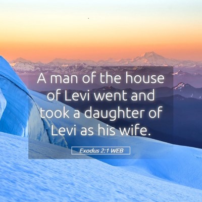 Picture 05 - Exodus 2:1 WEB - A man of the house of Levi went and took a - Bible Verse Picture