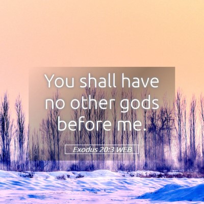 Picture 05 - Exodus 20:3 WEB - You shall have no other gods before - Bible Verse Picture