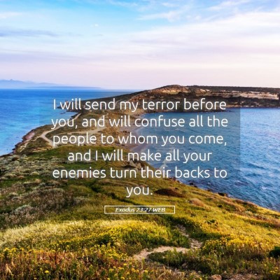 Picture 05 - Exodus 23:27 WEB - I will send my terror before you, and will - Bible Verse Picture
