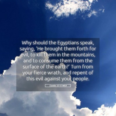 Picture 05 - Exodus 32:12 WEB - Why should the Egyptians speak, saying, 'He - Bible Verse Picture