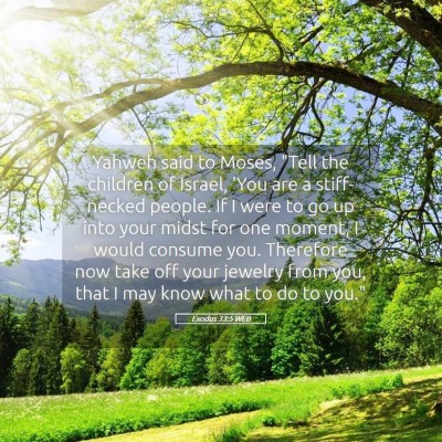 Picture 05 - Exodus 33:5 WEB - Yahweh said to Moses, 