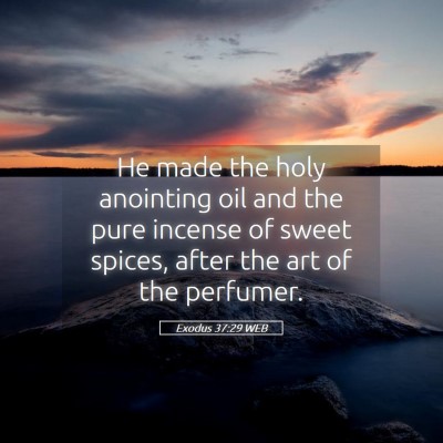 Picture 05 - Exodus 37:29 WEB - He made the holy anointing oil and the pure - Bible Verse Picture