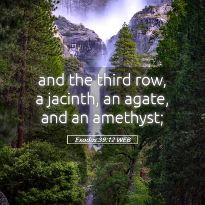 Picture 05 - Exodus 39:12 WEB - and the third row, a jacinth, an agate, and an - Bible Verse Picture