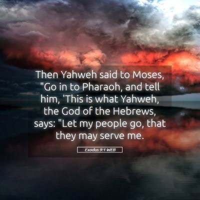 Picture 05 - Exodus 9:1 WEB - Then Yahweh said to Moses, 
